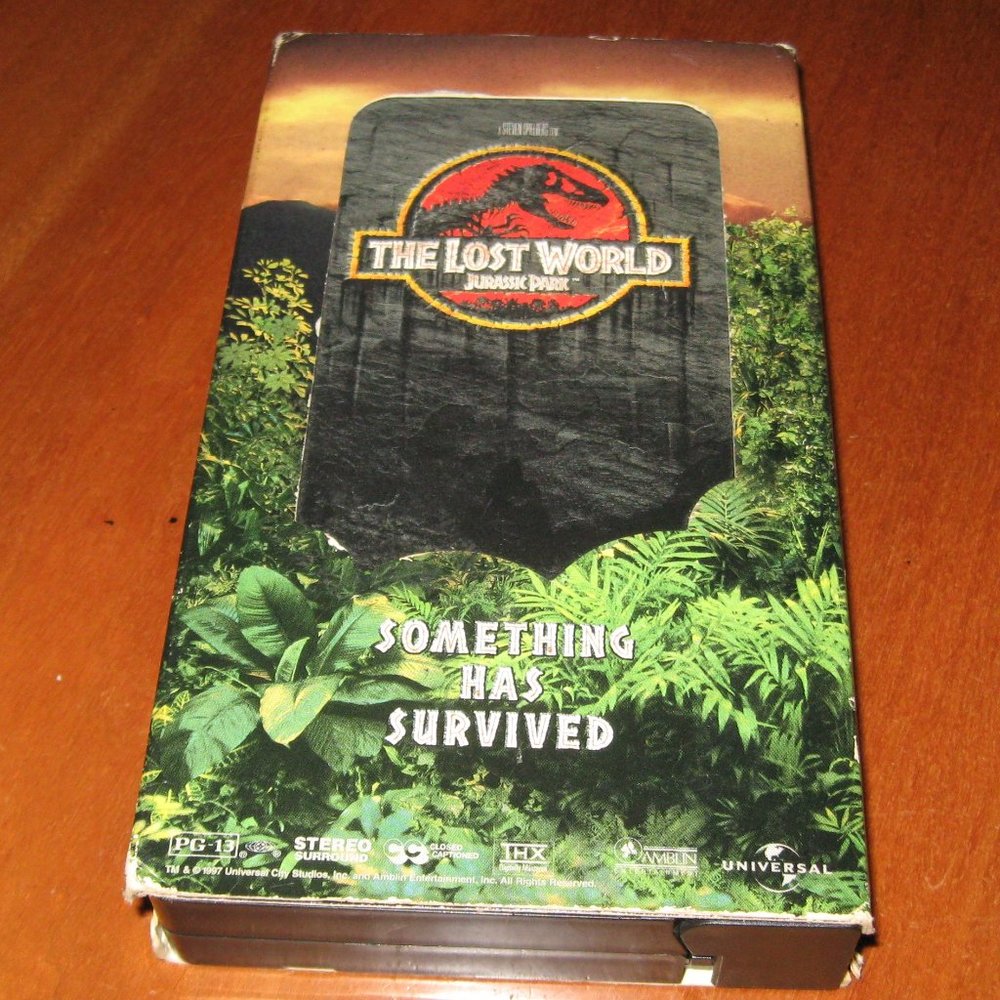 Jurrasic Park The Lost World Vintage Action Movie VHS '97 Spielberg Goldblum